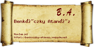 Benkóczky Atanáz névjegykártya